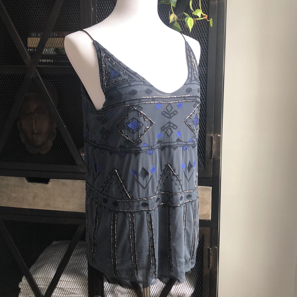 Lucky Brand beaded tank top